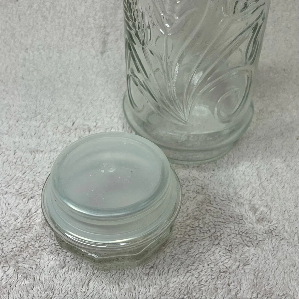 Vintage Mr Peanut Reusable Glass Jar 1982 VTG Retro 80s Kitchen Storage Collect